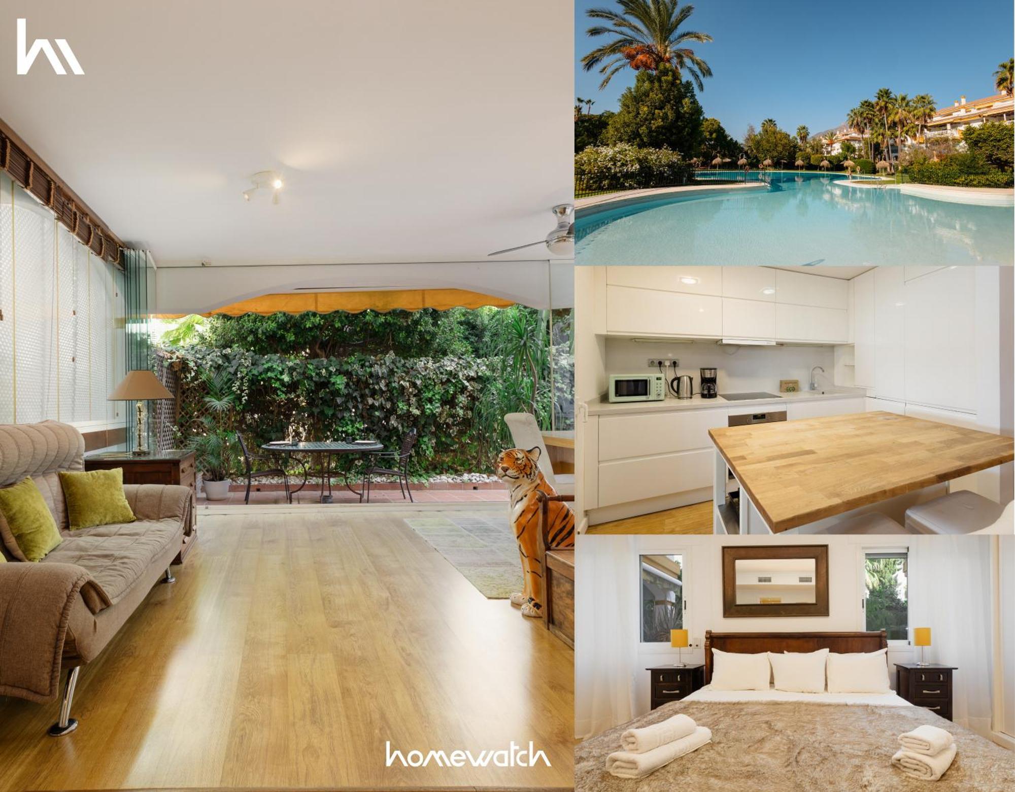 Ground Floor Holiday Apartment With Terrace And Pool In Puerto Banus, 마르베야 외부 사진